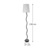 Inlight Epidapedio Fotistiko Mavro/Lefko me Sxoini E27 F27X138cm 45364-Bl